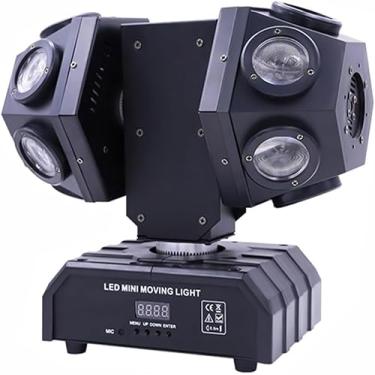 Imagem de Luzes De Palco 12 X 10w Super Beam Led Moving Head Light Com Bola Dupla 120w Rgbw Ktv Dae Hall Bar Stage Disco Moving Head Light Ktv Stage Lights
