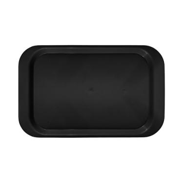 Imagem de Bandeja Plástica 35x22 Pequena Restaurante Fast Food Festa Self Service Café 20 unidades (Preto)