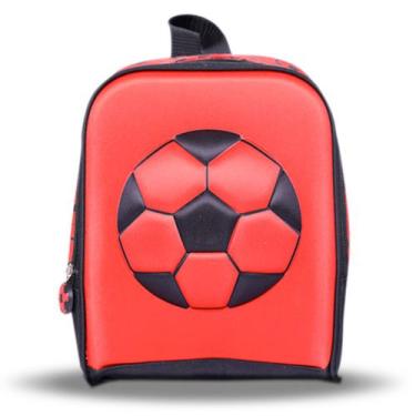 Imagem de Lancheira Térmica Bola De Futebol Escolar Infantil Klizz, Vermelho