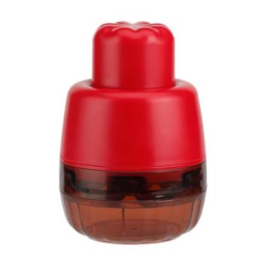 Imagem de Llazsybz Descaroçador de Cerejas, Ferramenta para Fazer Geleia de Cereja, 7 Furos, Descaroçador de Cerejas para Cozinha, Vermelho, Tamanho real