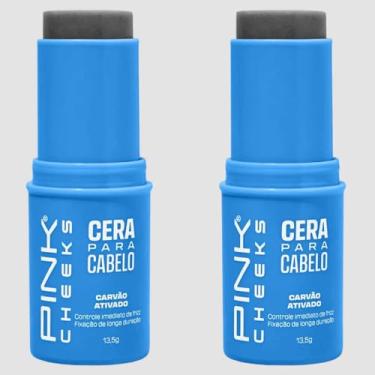 Imagem de Cera para Cabelo, Carvão Ativado, Controle de Frizz, Kit com 2 Unidades, 13,5g cada
