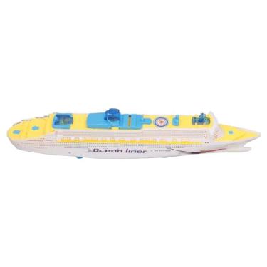 Imagem de Zhjvihx Modelo de Navio de Cruzeiro Brinquedo, Modelo de Navio de Cruzeiro Elétrico para Crianças, Luz LED, Rotação Universal Interativa para Interior