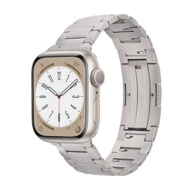 Imagem de Pulseira de Titanium Click para Apple Watch 42/44/45/46/49mm, Originais iPlace, Silver