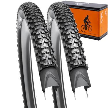 Imagem de YUNSCM Pneus de bicicleta leves de 66 cm 26 x 2,25 (ETRTO 57-559) Nylon 120TPI, resistente a perfurações, compatível com pneus de mountain bike 26 x 2,20 26 x 2,25 26 x 2,30-2 peças (Y-581)