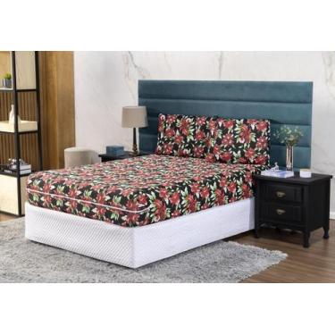 Imagem de Capa Colchão Queen 30Cm + Fronha Protetor Zíper Malha - Ametista Decor