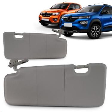Imagem de Par Quebra Sol Kwid 2018 a 2025 Bolsa Cinza - NEWTEC