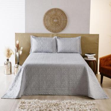 Imagem de Kit Cobre Leito London Queen 3 peças Percal 400 Fios Bordado - Linda C