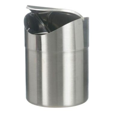 Imagem de Lixeira De Pia Aço Inox 1,5 Litros Mesa Cozinha Com Tampa - PGB