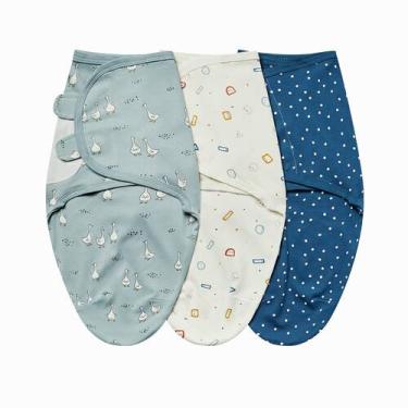 Imagem de Embalagem Insular Baby Swaddle Wrap, pacote com 3 unidades, algodão ma
