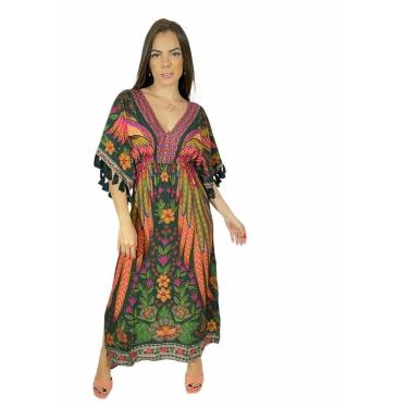 Imagem de Vestido Cropped Vestida de Tucano Farm M Estampado-Feminino