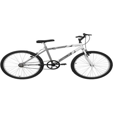 Imagem de Bicicleta de Passeio Ultra Bikes Esporte Bicolor Aro 24 Reforçada Freio V-Brake Sem Marcha Cinza Fosco/Branco