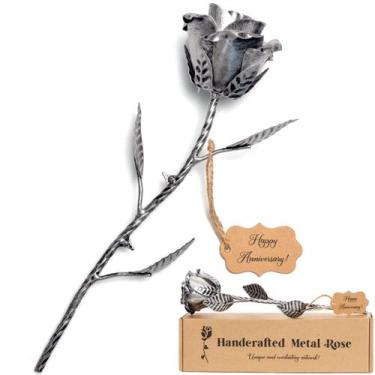 Imagem de Presente de 6º aniversário de Metal Rose BESZONE Iron para Her Him