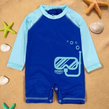 Imagem de Macacão Bebê UV50+ com Estampa - Proteção Solar para o Verão - Era Uma