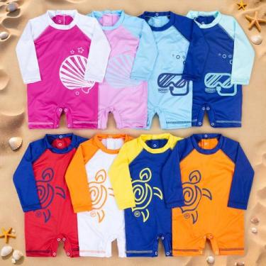 Imagem de Macacão Bebê UV50+ com Estampa - Proteção Solar para o Verão - Era Uma
