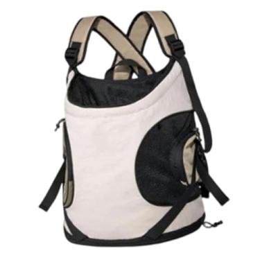 Imagem de IEUDNS Mochila para Transporte de Animais de Estimação, Bolsa Respirável E Inovadora para Levar Seus Pertences em Viagens E Caminhadas. Alça de Ombro Ajustáv, Creme