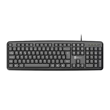 Imagem de Teclado com Fio USB ABNT2 Padrão Brasileiro – Teclas Macias, Silenciosas e Resistentes | Ideal para Escritório, Casa e Computador Desktop