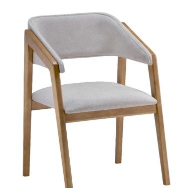 Imagem de Conjunto 2 Cadeiras para Sala de Jantar Safira Amêndoa/Cinza