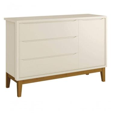 Imagem de Cômoda Sapateira Classic New Areia Fosco Com Madeira - Moveisaqui