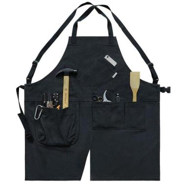 Imagem de Avental de lona resistente com bolsos para ferramentas de poliéster-al