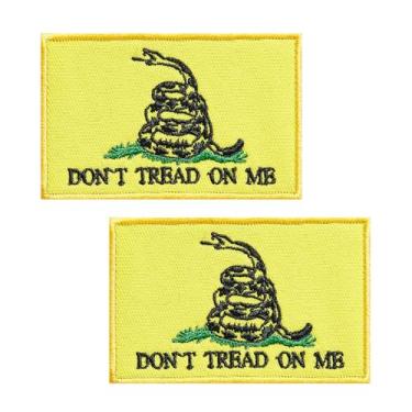 Imagem de JBSJBS Adesivos bordados da bandeira dos EUA EUA Dont Tread On Me Gadsden Emblema Tático Militar Logotipo da Equipe (Pacote com 2)