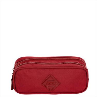 Imagem de Estojo Sestini 2 divisórias crinkle vinho