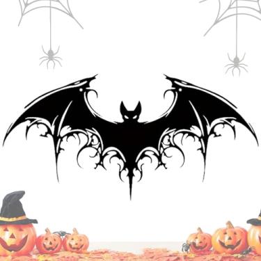 Imagem de Arte de parede de morcego de metal, Arte de parede de morcego de metal - Decoração de arte de parede de fazenda,Decoração assustadora de Halloween para casa, esculturas de parede de morcego de Hallowe