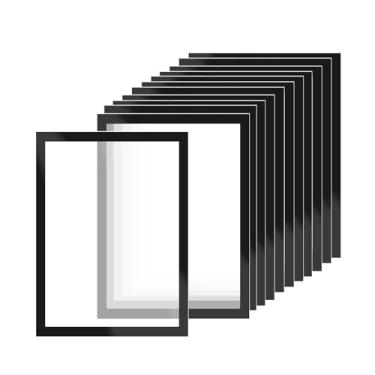 Imagem de Bothyi Conjunto de 12 Porta-documentos e placas com bordas em PVC para parede, tamanho 8,5x11 polegadas, ideais para exibir pôsteres, fotos e objetos