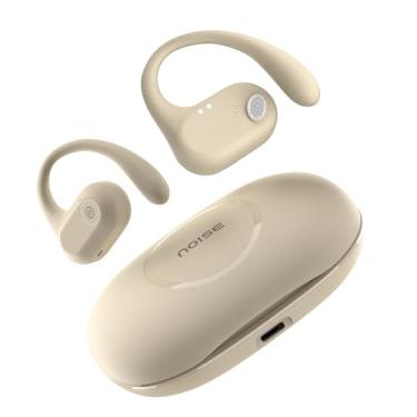 Imagem de Noise Fones de ouvido abertos sem fio Pure Pods com tecnologia AirWave, tempo de reprodução de até 80H, microfone quádruplo com ENC, driver dinâmico de neodímio de 16 mm, pulseira pura removível