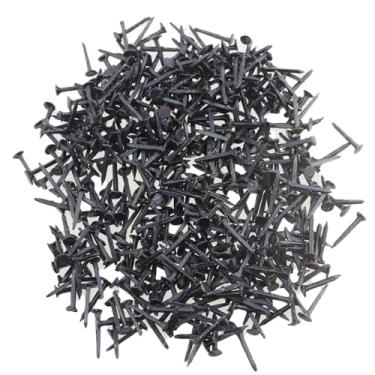 Imagem de GZWZH 500 peças 13 mm pregos de aço carbono preto aderência cabeça quadrada adequado para restauração de madeira e artigos de couro