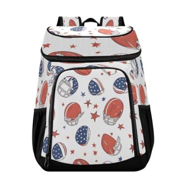 Imagem de STAYTOP Mochila térmica de bola e capacete de futebol americano, à prova de vazamento, 30 latas, lancheira para trabalho, praia, caminhadas, competições esportivas