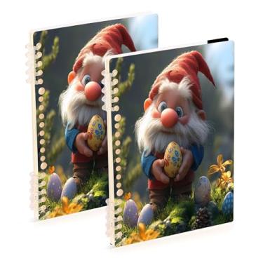 Imagem de Burbuja Cadernos com nome, papel pautado universitário A5 com 60 folhas, fichário para escritório, 2 unidades