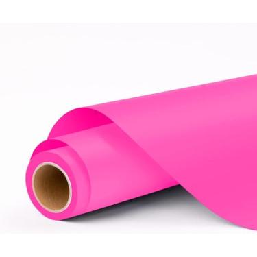 Imagem de Vinil permanente rosa neon, rolo de vinil permanente adesivo de 30,5 cm x 40 pés para todas as máquinas de corte, silhueta, cortadores de camafeu, placas, scrapbooking, artesanato, cortadores de