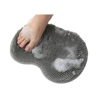 Imagem de Tapete De Massagem De Silicone Para Banho, Massageador De Pés Montado 