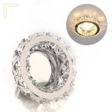 Imagem de Spot Cristal Embutir Gesso Redondo Mr16 Sala Lup70