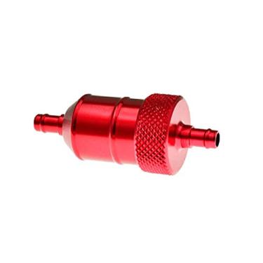 Imagem de Filtro de combustível de 6 mm para filtro universal de gás billet para motocicleta de carburador Dirt Bike ATV UTV Kart (1 peça) (vermelho)