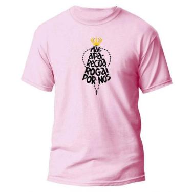 Imagem de Camiseta Básica Católica Blusa Unisex Nossa Senhora Aparecida Camisa A