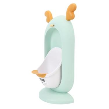 Imagem de aqxreight Mictório Infantil para Meninos Montável na Parede Bacia Removível de Grande Capacidade para Treinamento Infantil A Cor Creme Ajuda No Crescimento da Micção [Parede para Ficar Em pé Este Mictório é Adequado para Meninos] (Verde)