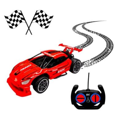 Imagem de Carrinho de Controle Remoto Drift Solta Fumaça Recarregável com Luzes LED - Alta Velocidade e Manobras - Brinquedo POWER TOYS