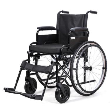 Imagem de Cadeira De Rodas Pro9001 45cm Em Aco Ate 120kg Procirurgica Cinza