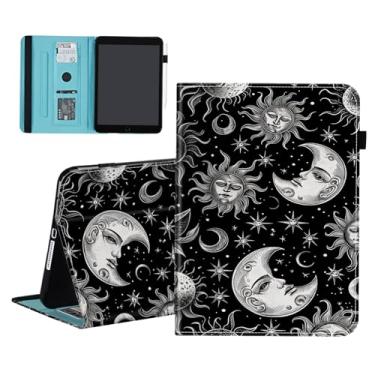 Imagem de smauncucn Capa para Samsung Galaxy Tab S10 FE Plus 13,1 polegadas modelo 2025 (SM-X620/X626), carteira de couro PU com suporte multiângulo com despertar/hibernar automaticamente, sol e lua estrelas