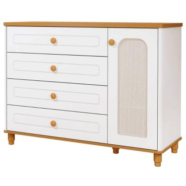 Imagem de Cômoda Bebe Permobili Alfalar Retro 04 gavetas 01 porta MDF
