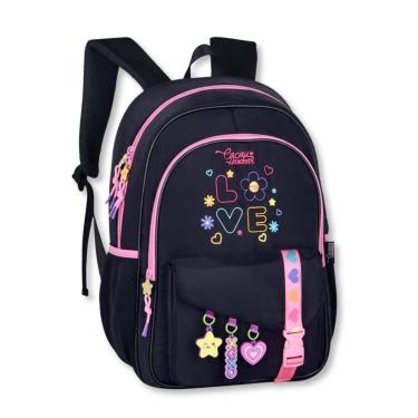 Imagem de Mochila Costas Cacau Haxkar Bolsa Escolar Feminina Moderna-Feminino