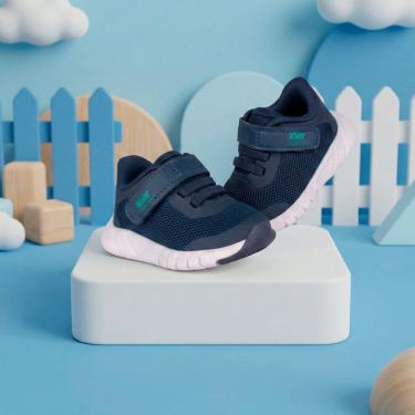 Imagem de Tênis Infantil Menino Kidy Equilibrio Marinho Conforto e Segurança