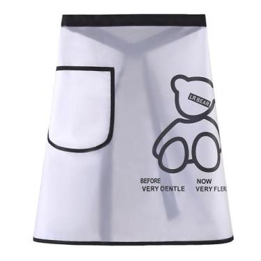 Imagem de Urso de desenho animado impermeável com meio avental para mulheres na 