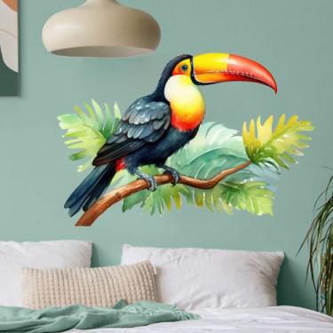 Imagem de Adesivos de parede Toucan Tropical Bird PVC 30x39,5 cm - yiweisai