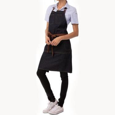 Imagem de Avental com alça de pescoço ajustável e bolsos para homens - Yiweisai