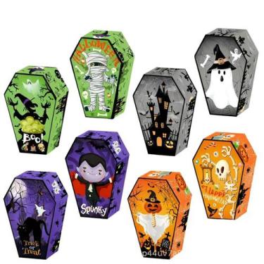 Imagem de Conjunto de caixas de presente de caixão de Halloween, 12 peças, caixa