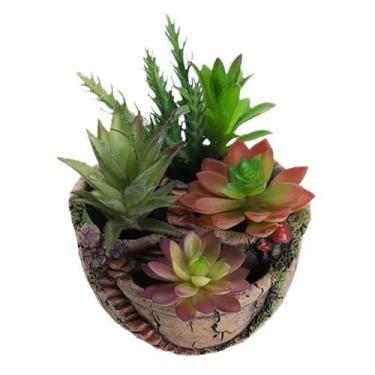 Imagem de Vaso de flores Creative Cement em estilo rústico para jardim suculento