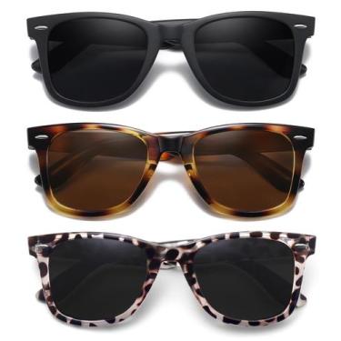 Imagem de Óculos de sol MEETSUN Retro Polarizados 100% com Proteção UV (pacote c