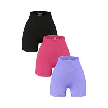 Imagem de Shorts de Yoga Sem Costura para Mulheres - Cintura Alta e Modelagem Ju